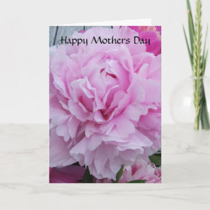 Mothers Day Card Pink Peonies / Peony Flowers