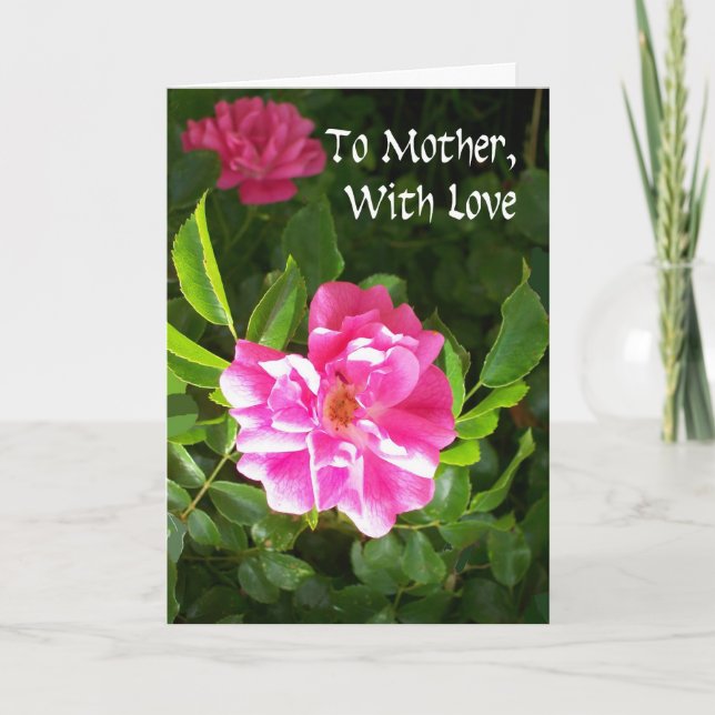 Mother's Day Card - Pink Roses (Front)