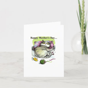 Mother's Day Card - Sleepy Cat