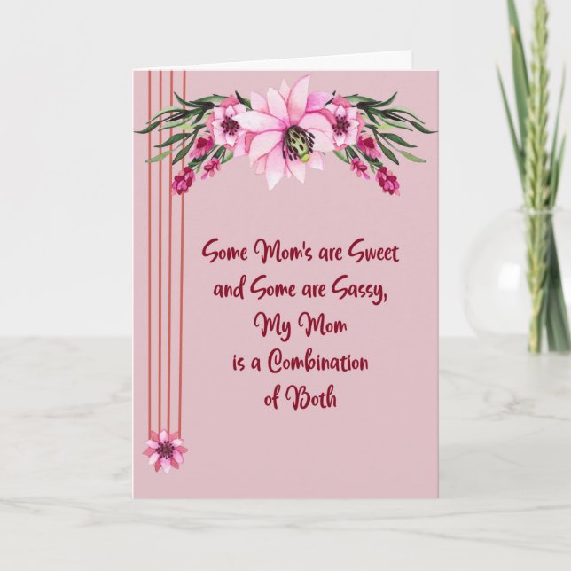 Mother's Day Card Sweet & Sassy Mom (Front)