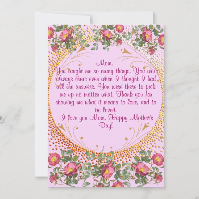 Mother's Day Card Vintage Flowers (Front)