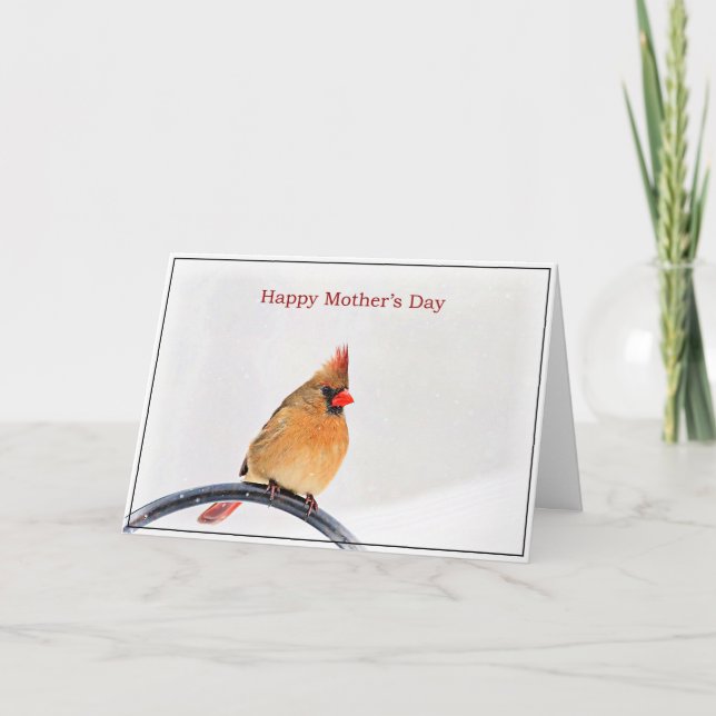 Mother's Day Card with a Cardinal (Front)