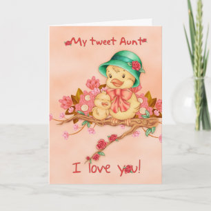 Mother's Day Card With Baby And Aunt Bird, My Twee