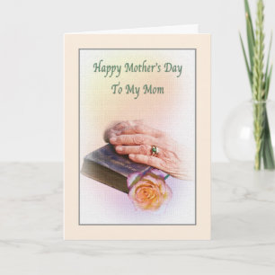 Mother's Day Card with Bible and Hands