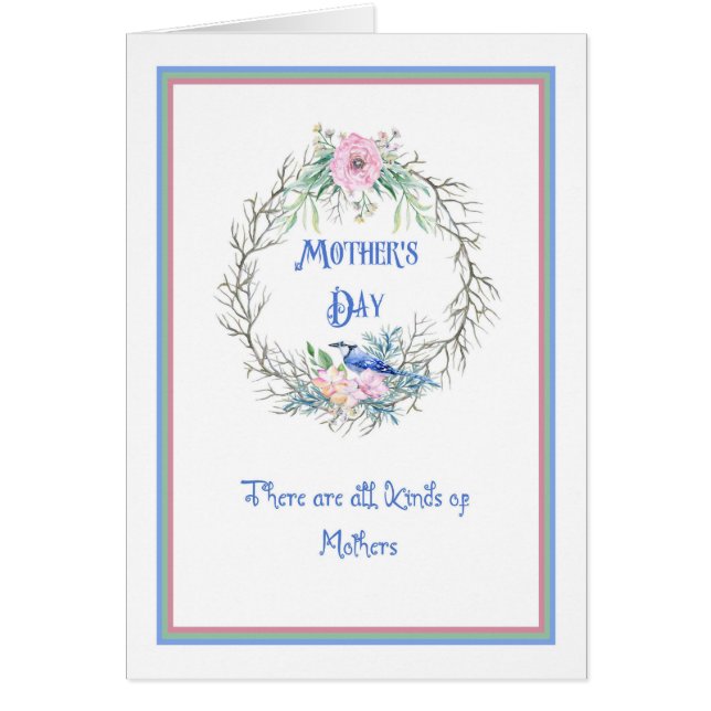 Mother's Day Card With Blue Jay (Front)