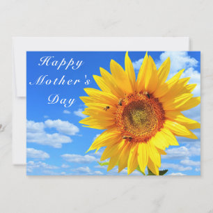 Mother's Day Card with Sunflower and Bees