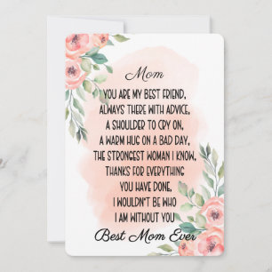 mothers day cards best mom ever floral