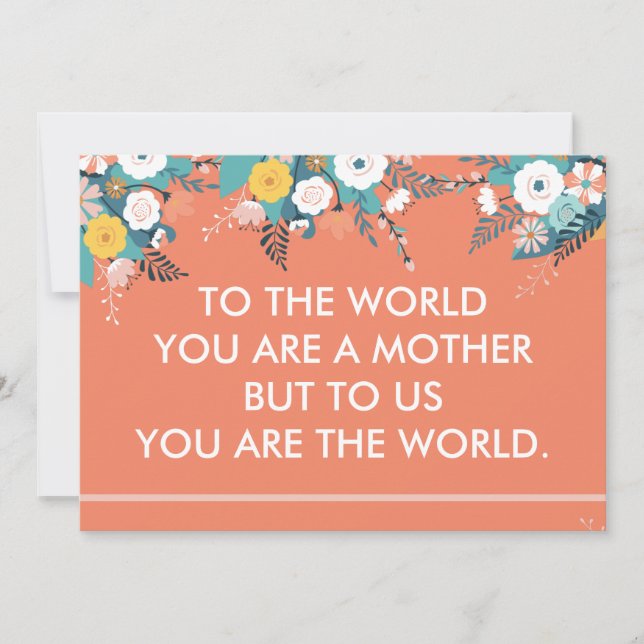Mothers day cards Quote Sentimental (Front)