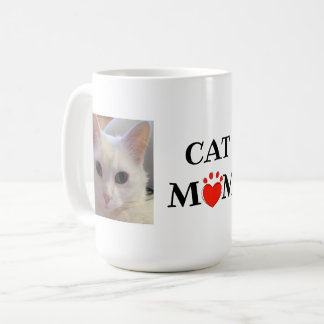Mother's Day Cat Mom Quote Personalized Photo Coffee Mug