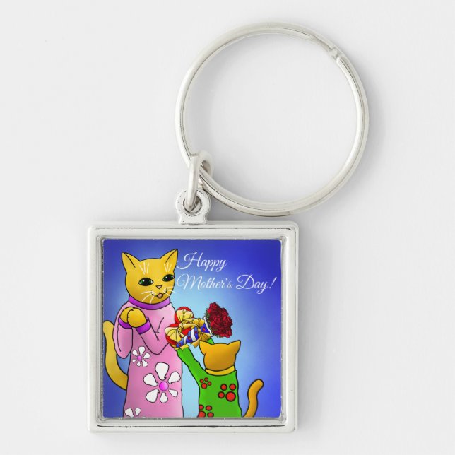 Mother's Day Cats Keychain (Front)