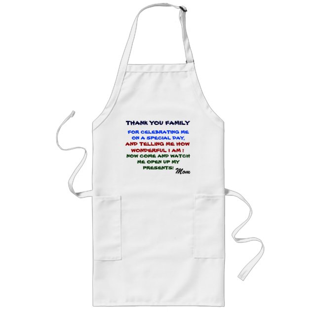 MOTHERS DAY CELEBRATING MOM LONG APRON (Front)