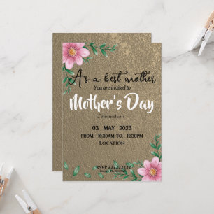 Mother's day celebration  invitation