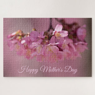 Mother's Day Cherry Blossoms Delicate Pink Bouquet Jigsaw Puzzle