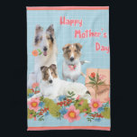 Mother's Day Collies and flowers Kitchen Towel<br><div class="desc">Three beautiful collies adorned with flowers wishing you a Happy Mother's Day.</div>