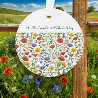 Mother's Day Colourful Wildflowers Personalized Ornament