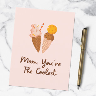 Mothers Day Coolest Mom Funny Quote Postcard