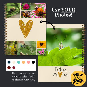 Mother's Day Create Your Own Photo Collage Cream Notebook