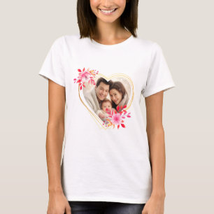 Mother's Day Custom Happy Family Photo Mommy  T-Shirt