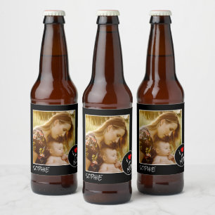 Mothers Day,  Custom Photo – Personalized Beer Bottle Label