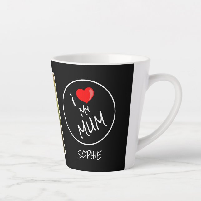 Mothers Day, Custom Photo - Personalized Latte Mug (Right)