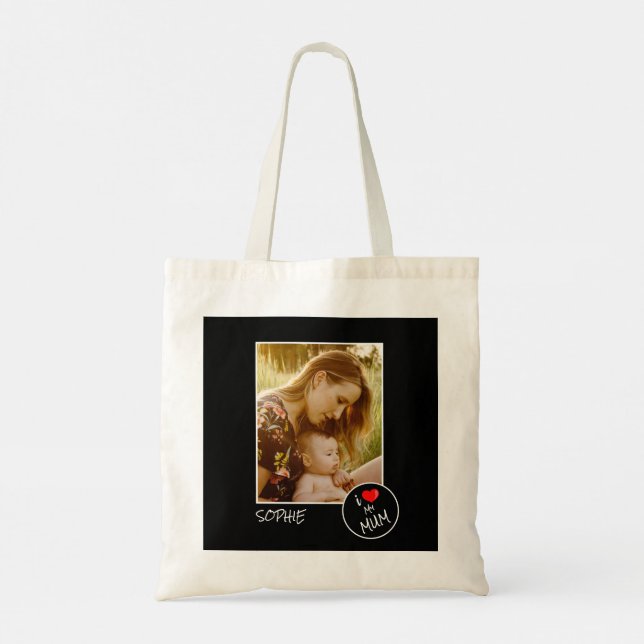 Mothers Day, Custom Photo - Personalized Tote Bag (Back)