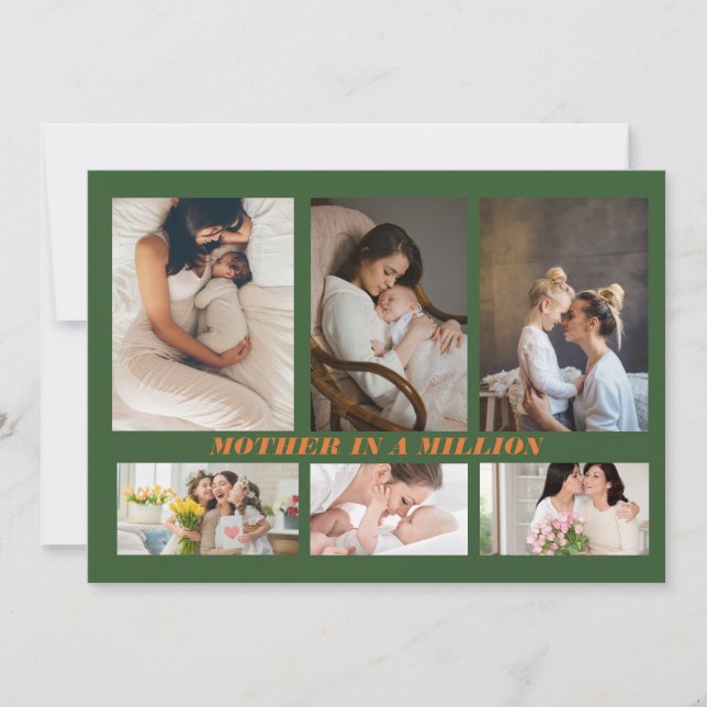 Mother's Day Customizable Gift Custom Pictures  Holiday Card (Front)