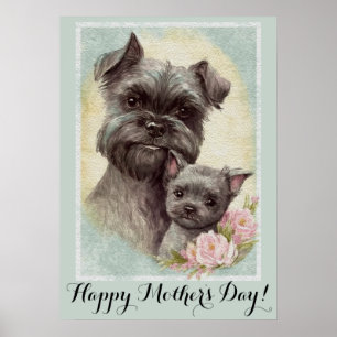 Mothers day Cute Affenpinscher Dog Mom Poster
