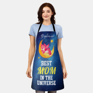 Mother's Day Cute Bear On The Moon Apron