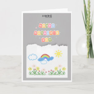 Mother's Day - Cute Chalk Drawings Card