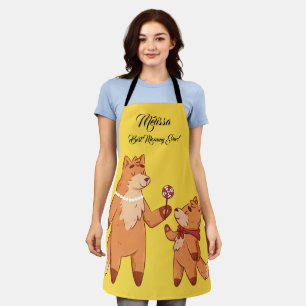Mother's Day Cute Foxes. Apron
