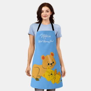 Mother's Day Cute Lions.  Apron