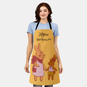 Mother's Day Cute Rabbits.  Apron