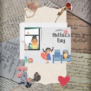 Mother's Day Cute Vintage Photo Card