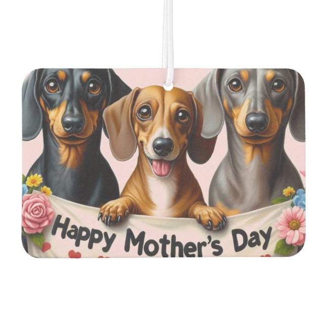 Mother's Day Dachshund Air Freshener (Front)