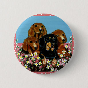Mother's Day Dachshunds 2 Inch Round Button