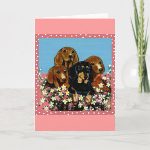 Mother's Day Dachshunds Card