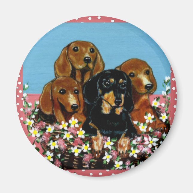 Mother's Day Dachshunds Magnet (Front)