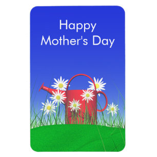 Mothers Day Daisies and Watering Can Magnet