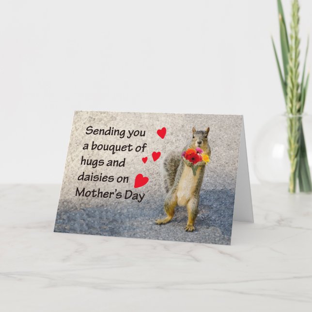 Mother's Day During Coronavirus Isolation Squirrel Card (Front)