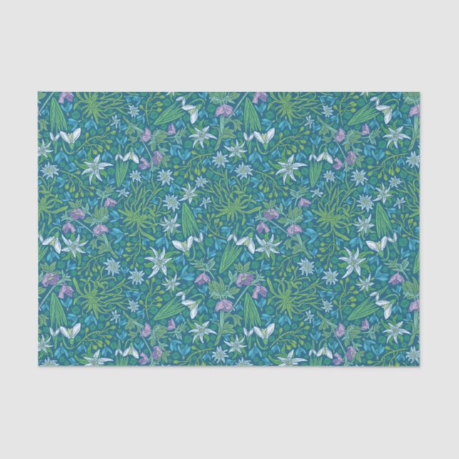 Mother's Day Early Spring Flowers Daffodil Crocus Tissue Paper (Front)