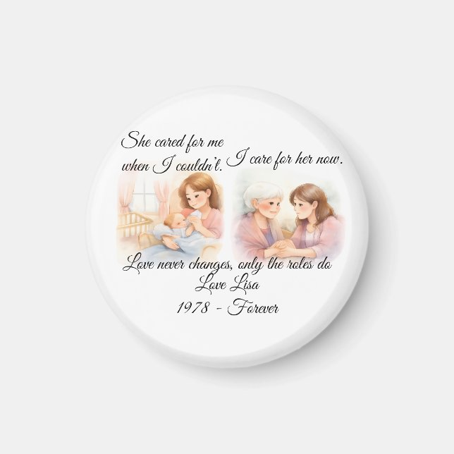 Mother's Day Elders Care  Throw Pillow Magnet (Front)