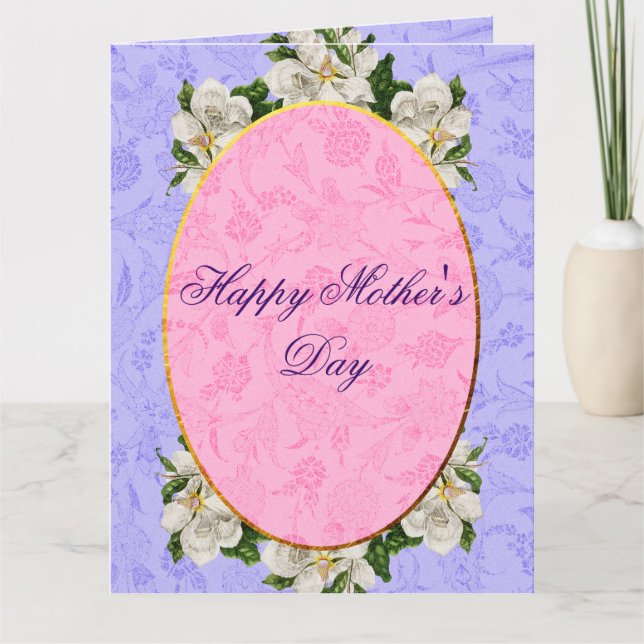 Mother's Day Elegant Vintage Beautiful  Thank You Card (Front)