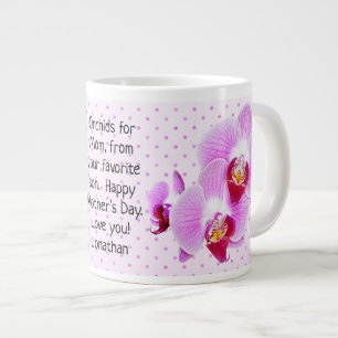 Mothers Day - Exotic Orchids Floral Photography Large Coffee Mug