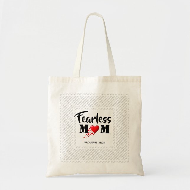 MOTHER'S DAY Fearless Mom Hearts Tote Bag (Front)