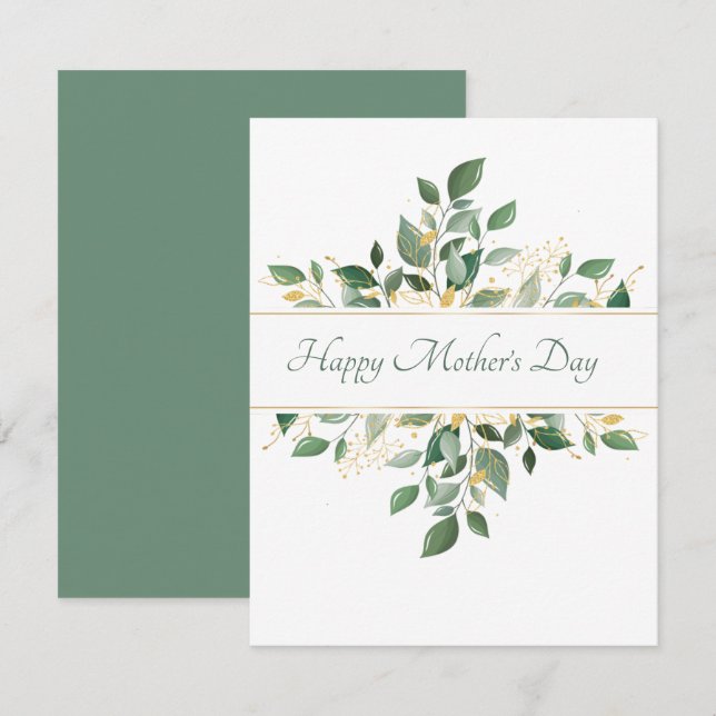 Mothers Day Flat Greeting Card (Front/Back)