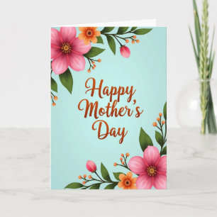 Mothers Day Floral Art Card
