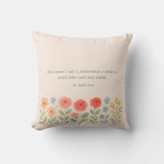Mother's Day Floral Art Throw Pillow