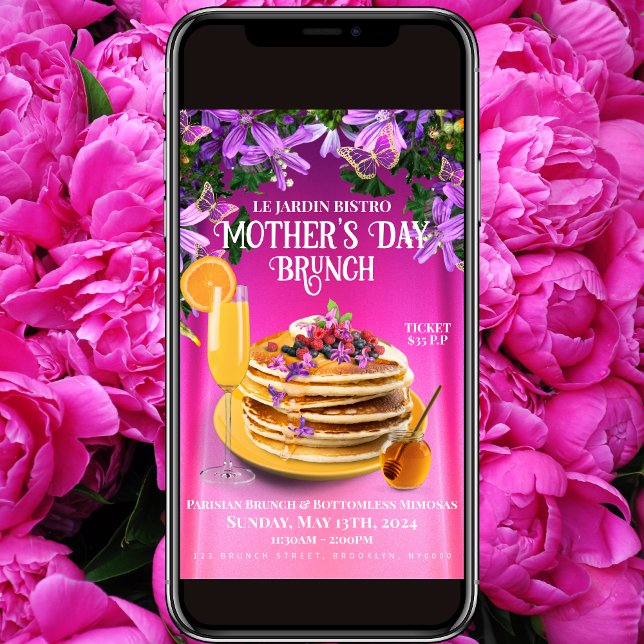 Mother's Day Floral Brunch Flyer Invitation (Creator Uploaded)