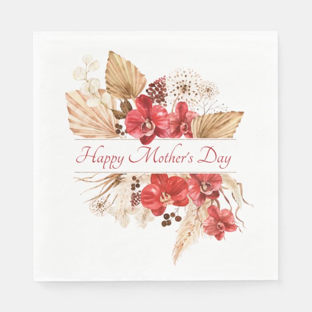 Mother's Day Floral Party  Napkin (Front)
