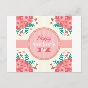 mothers day floral postcard